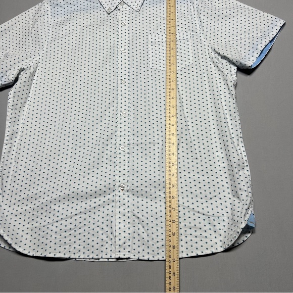 Lee Shirt Mens White Stretch Regular Fit Button Up Short Sleeve Size XL - Picture 6 of 9